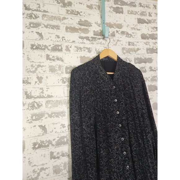 Vikki Vi Cardigan Jacket Size 2X Black Abstract Slinky Knit Textured Layering - Picture 3 of 16